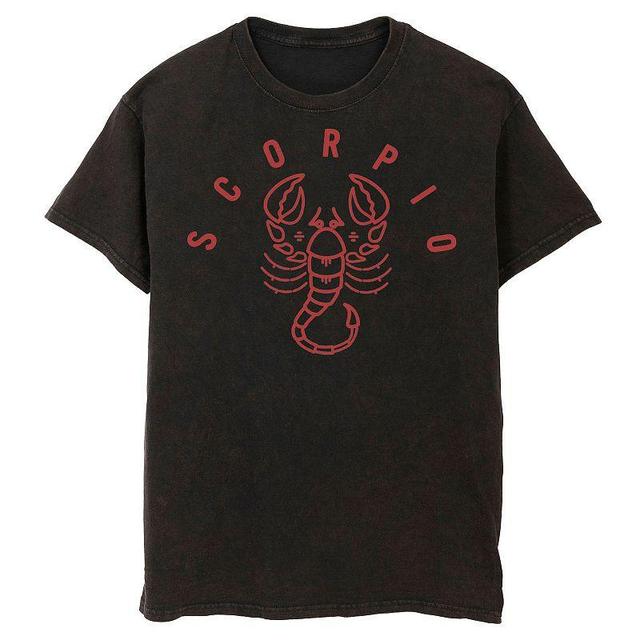 Mens Scorpio White Ink Sketch Tee Black Product Image