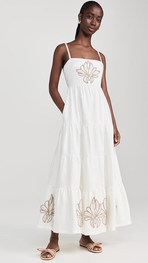 Andres Otalora La Catedral Embroidered Midi Dress | Shopbop product image