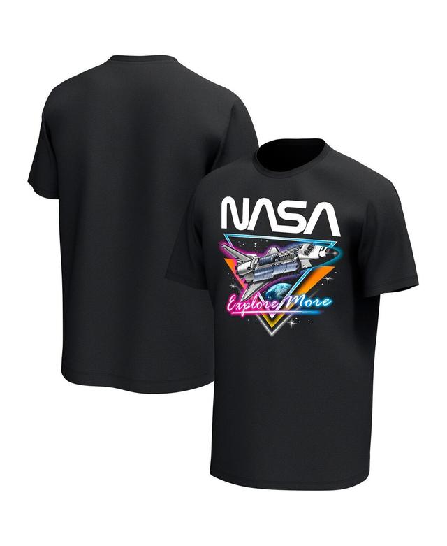 Mens Black Nasa Neon Glow T-shirt Product Image