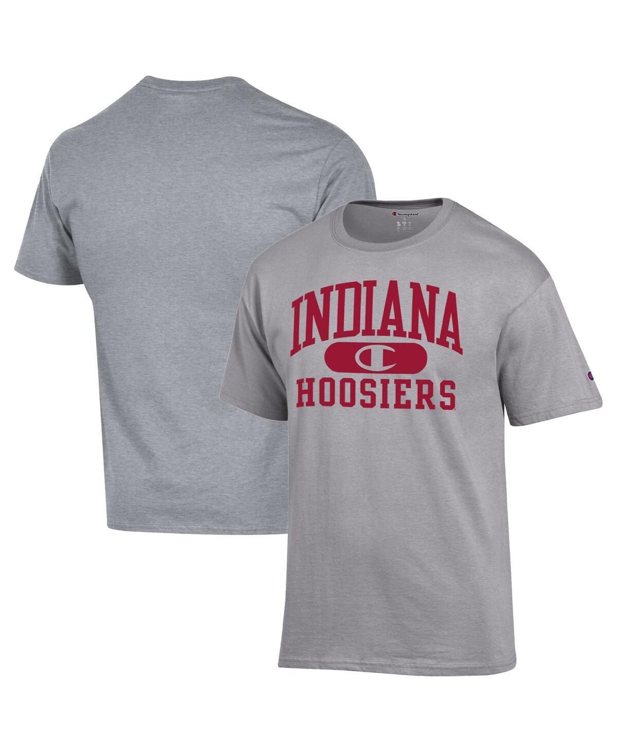 Mens Champion Heather Gray Indiana Hoosiers Arch Pill T-shirt Product Image