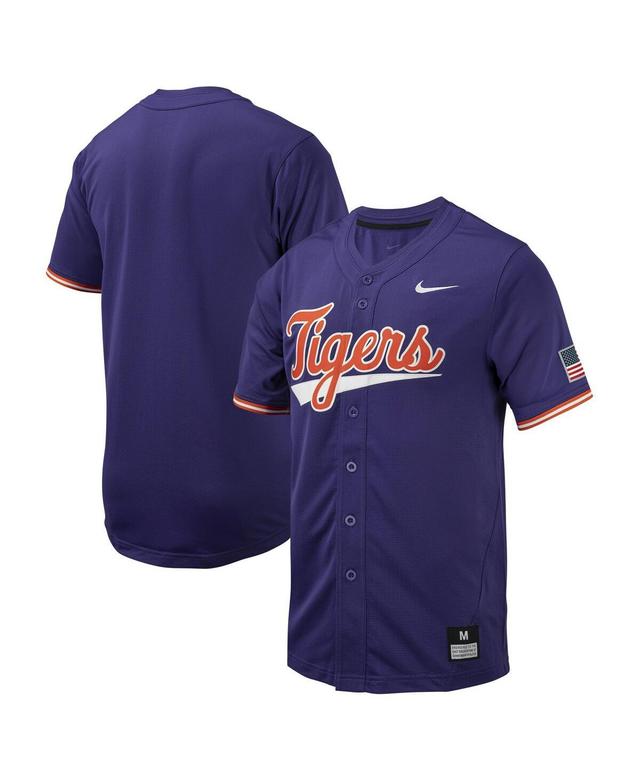 Mens Nike Clemson Tigers Replica Full-Button Baseball Jersey Product Image