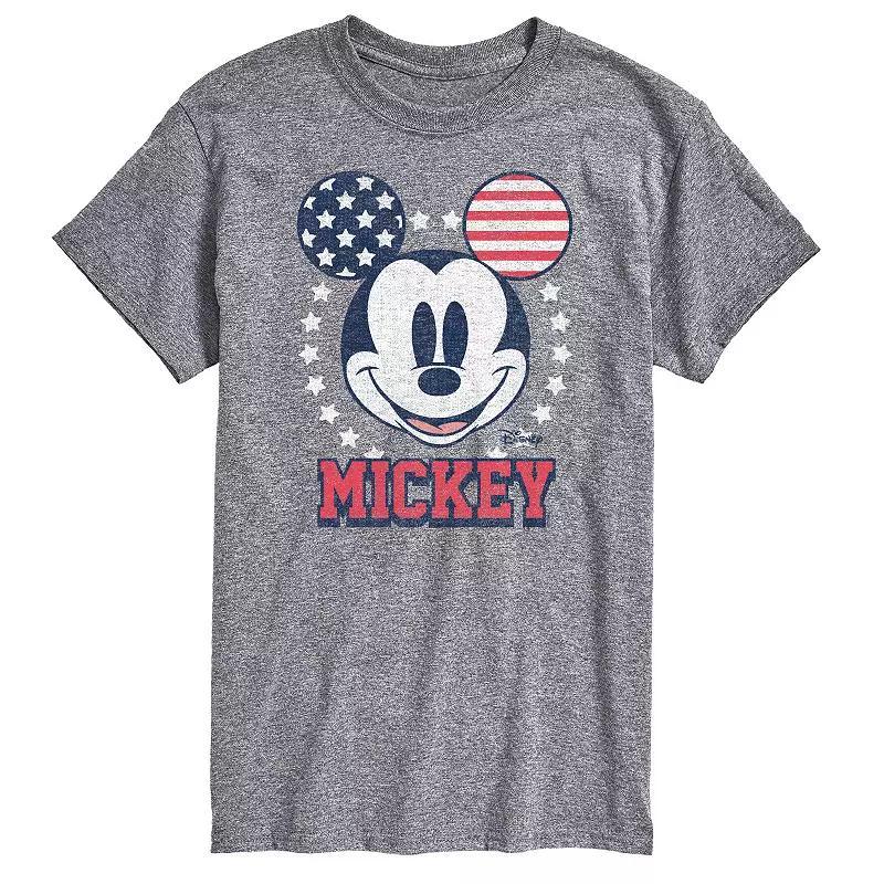 Disneys Mickey Mouse Mens USA Ears Graphic Tee Blue Product Image