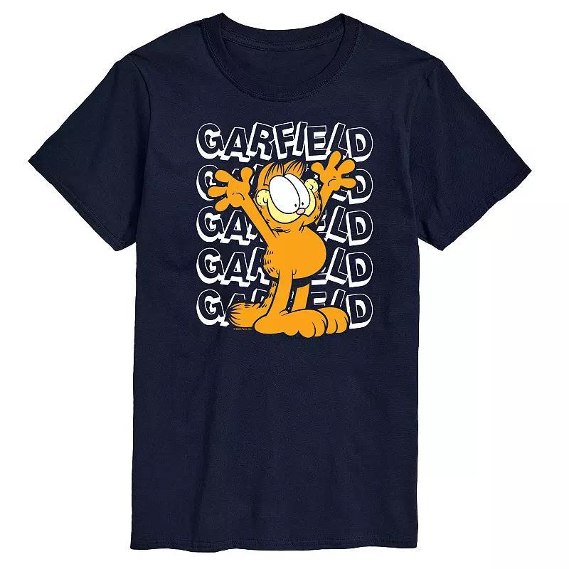 Mens Garfield Repeated Graphic Tee Product Image