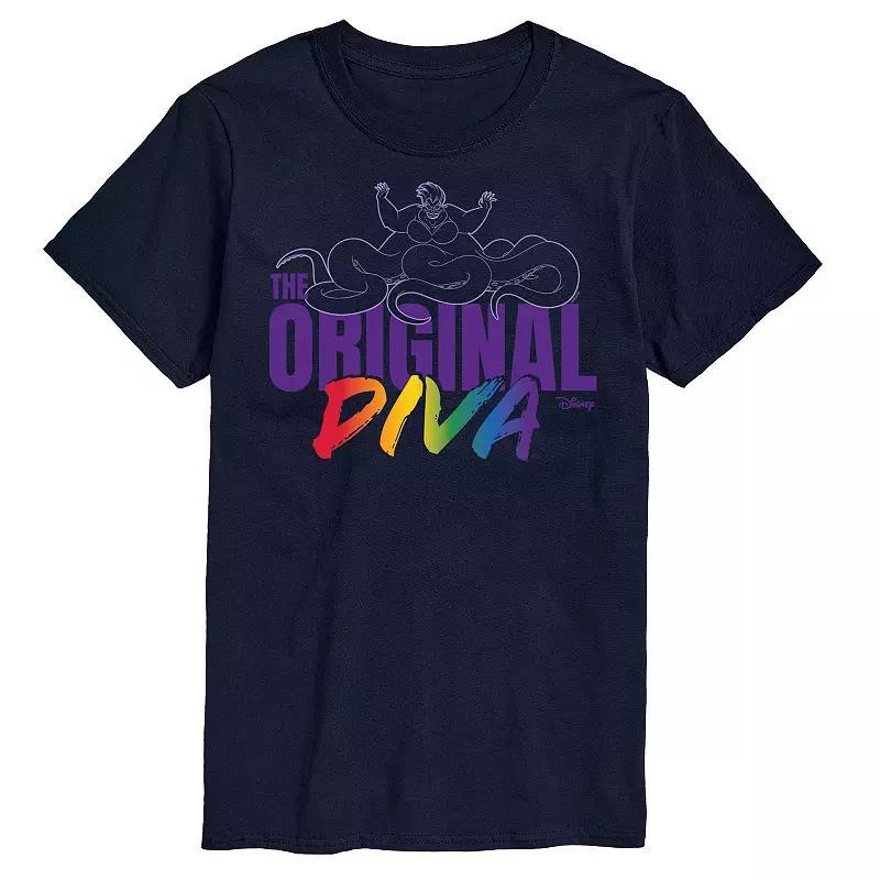 Disney Villains Mens Ursula Original Diva Pride Graphic Tee Blue Product Image