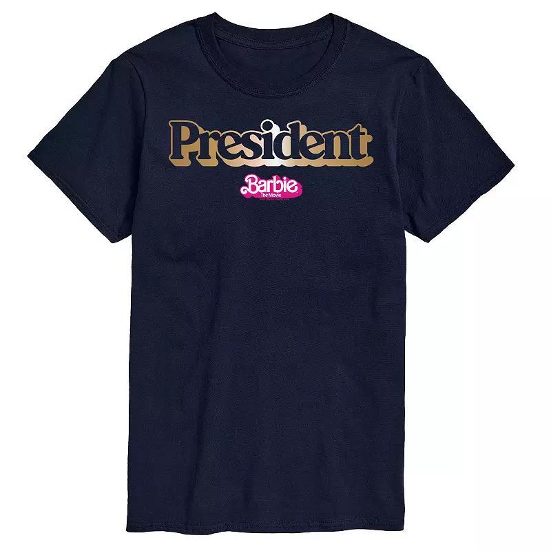 Big & Tall Barbie The Movie President Graphic Tee, Mens Blue Product Image