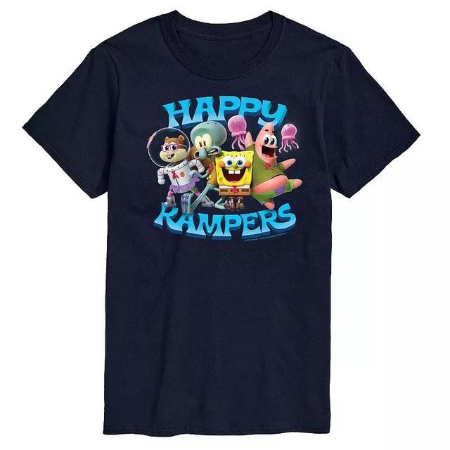 Mens SpongeBob SquarePant Happy Kampers Graphic Tee Blue Product Image