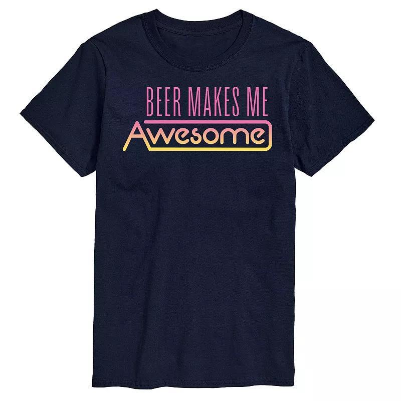 Mens Beer Makes Me Awesome Tee Product Image