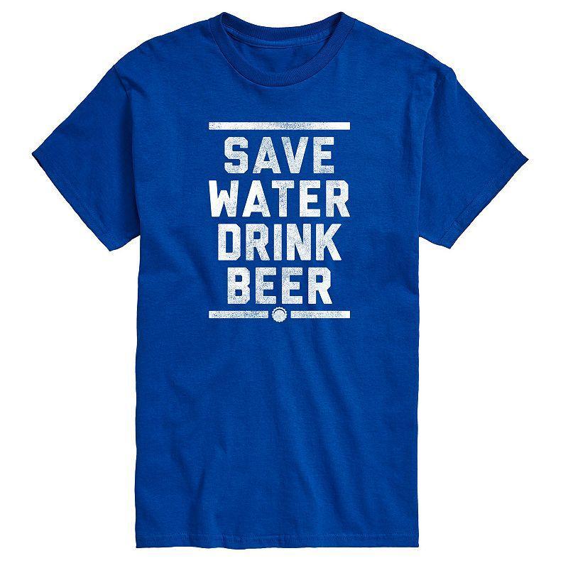 Big & Tall Save Water Drink Beer Graphic Tee, Mens Product Image