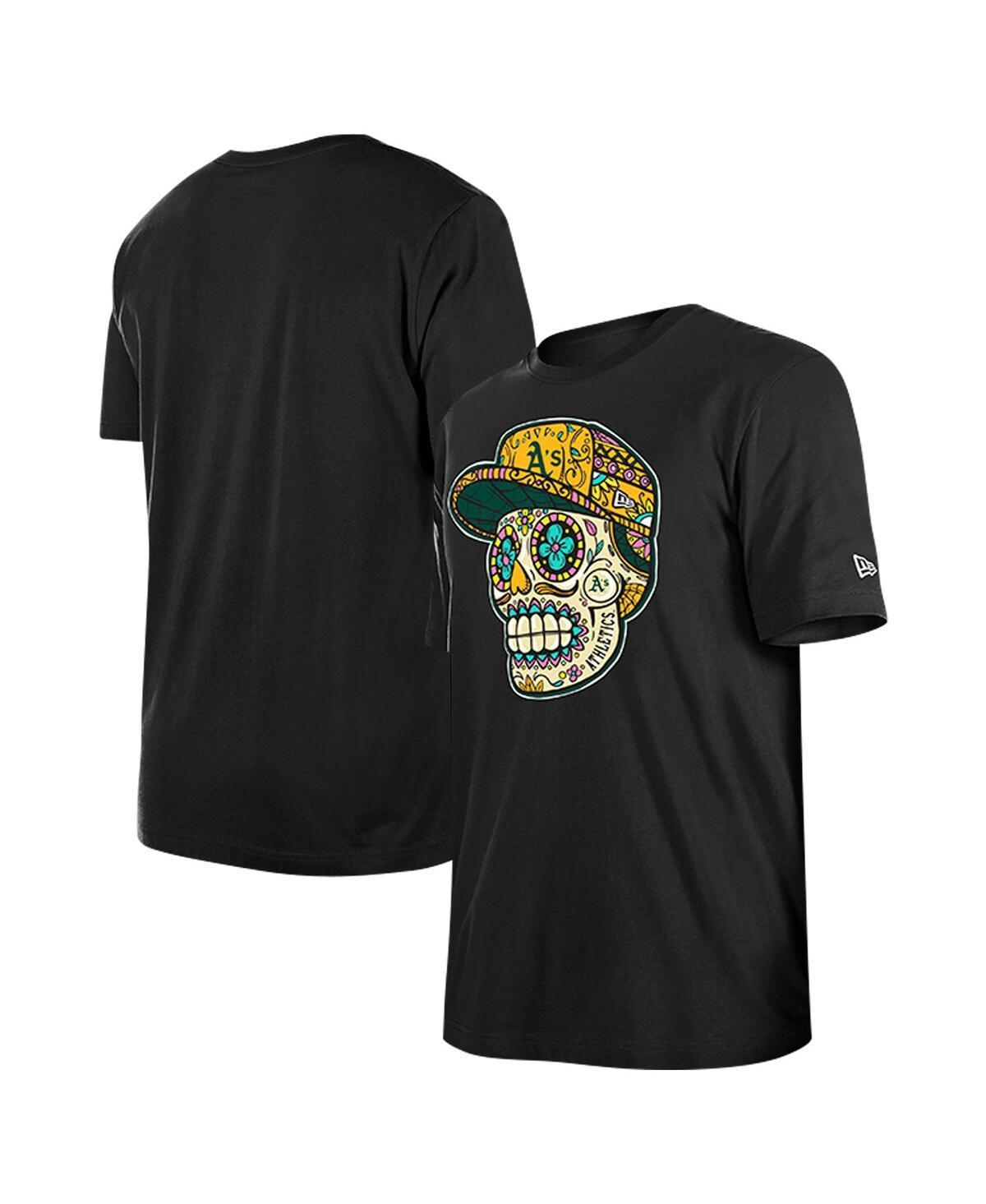 New Era Mens Black Oakland Athletics Sugar Skulls T-Shirt Product Image