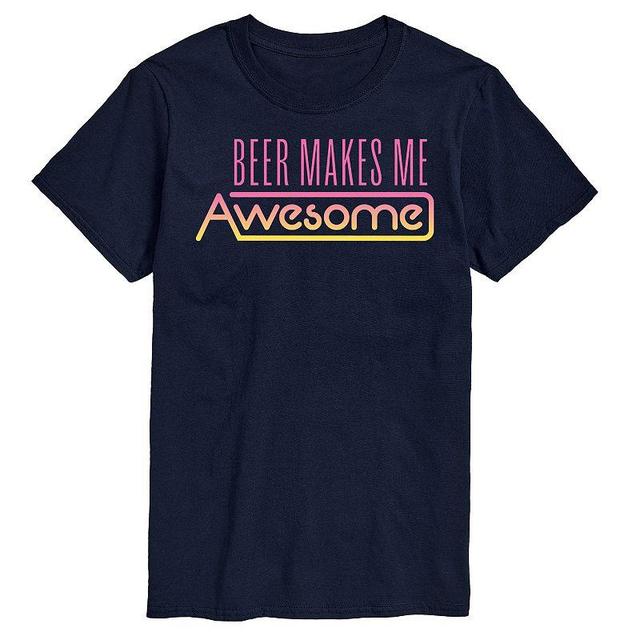 Big & Tall Beer Makes Me Awesome Tee, Mens Product Image