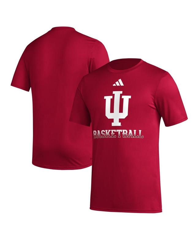 Mens adidas Crimson Indiana Hoosiers Fadeaway Basketball Pregame AEROREADY T-Shirt Product Image