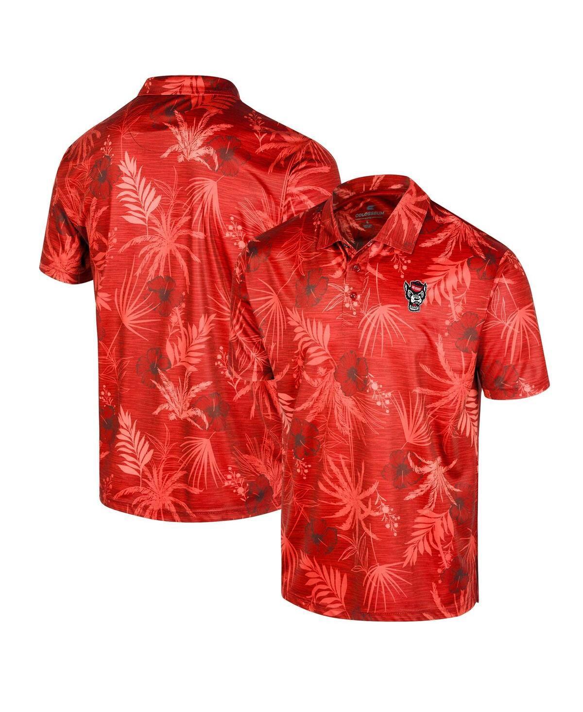 Mens Colosseum Red Utah Utes Palms Team Polo Shirt Product Image