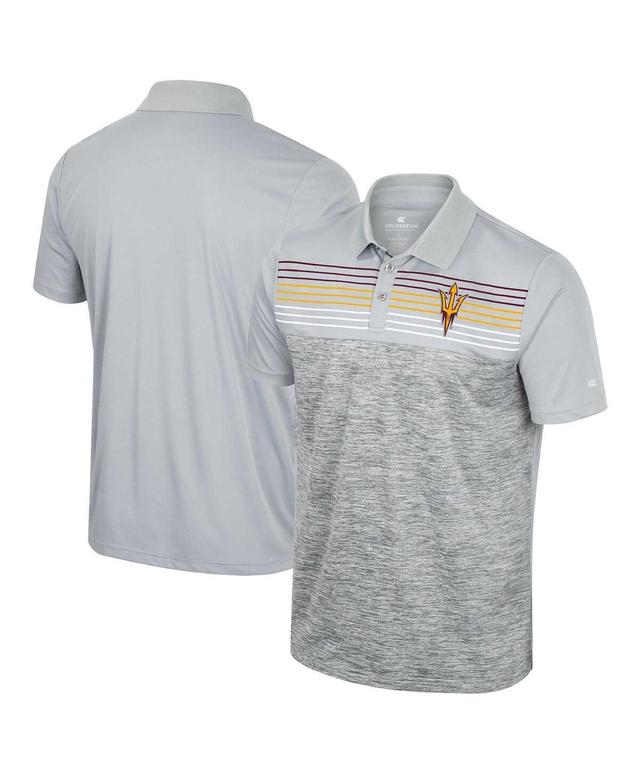 Mens Colosseum Gray Arizona State Sun Devils Cybernetic Polo Product Image