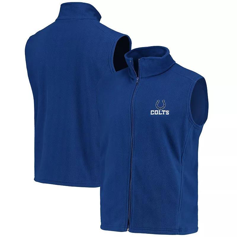 Mens Royal Indianapolis Colts Houston Fleece Full-Zip Vest Product Image