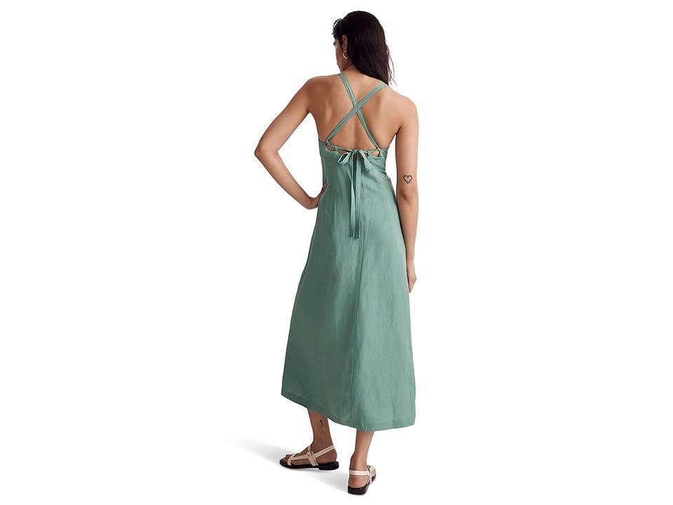 Madewell Corbin Cami A-Line Tie Back Midi Dress - Solid (Trellis ) Women's Dress Product Image