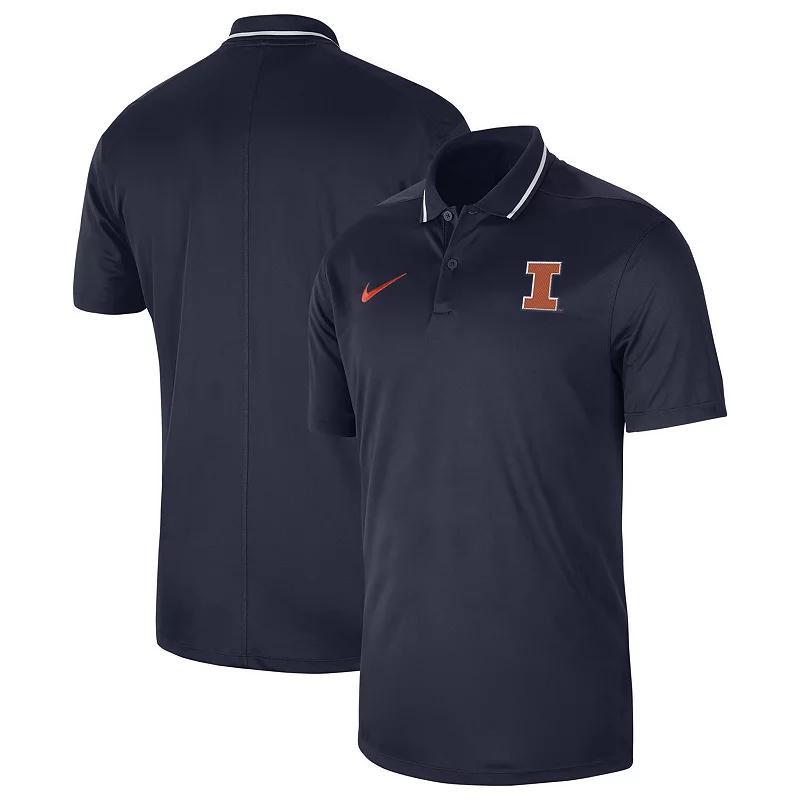 Mens Nike Illinois Fighting Illini 2023 Sideline Coaches Performance Polo Blue Product Image