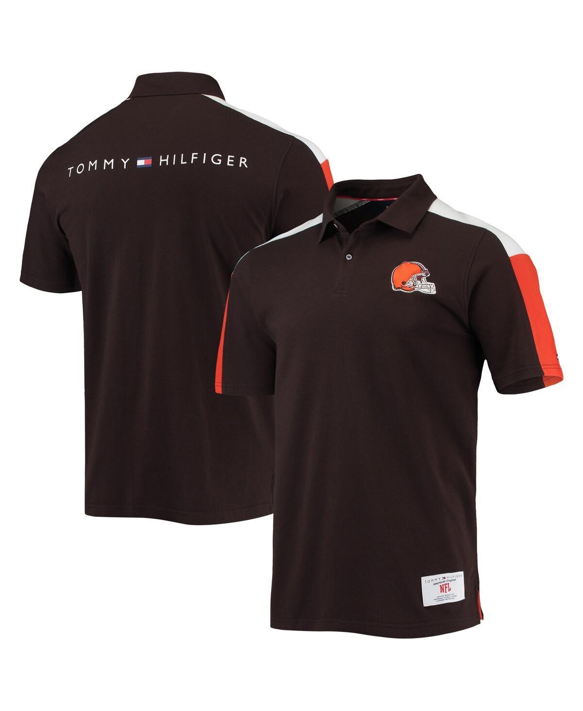 Mens Tommy Hilfiger Brown Cleveland Browns Logan Polo Shirt - Brown Product Image