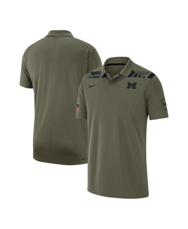 Mens Nike Olive Michigan State Spartans 2023 Sideline Coaches Military Pack Performance Polo Product Image