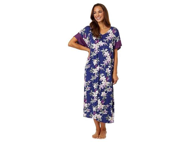 Tommy Bahama Short Sleeve Caftan Floral) Women's Pajama Product Image