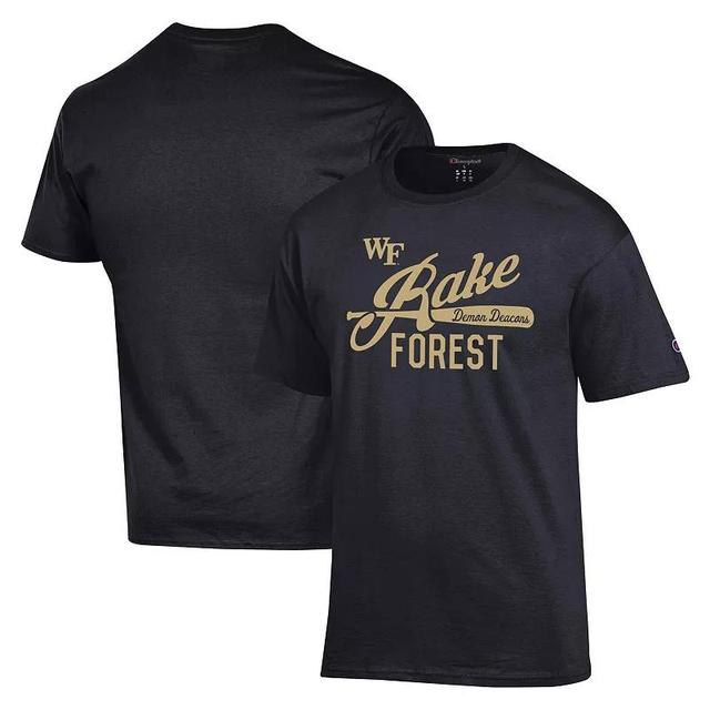 Mens Champion Black Wake Forest Demon Deacons Rake Forest T-Shirt Product Image