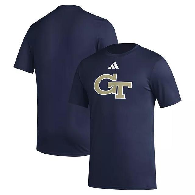 Mens adidas Navy Georgia Tech Yellow Jackets Primary Locker Logo Pre-Game AEROREADY T-Shirt Nc2 Blue Product Image