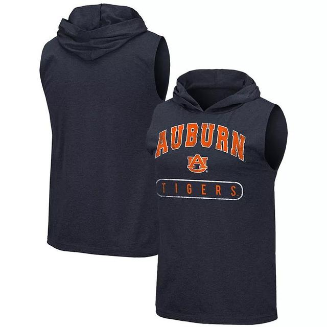 Mens Colosseum Auburn Tigers Varsity Hoodie Tank Top Blue Product Image