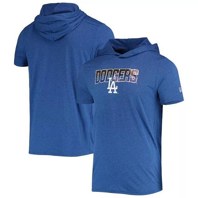 Men's New Era Heathered Royal Los Angeles Dodgers Hoodie T-Shirt Product Image