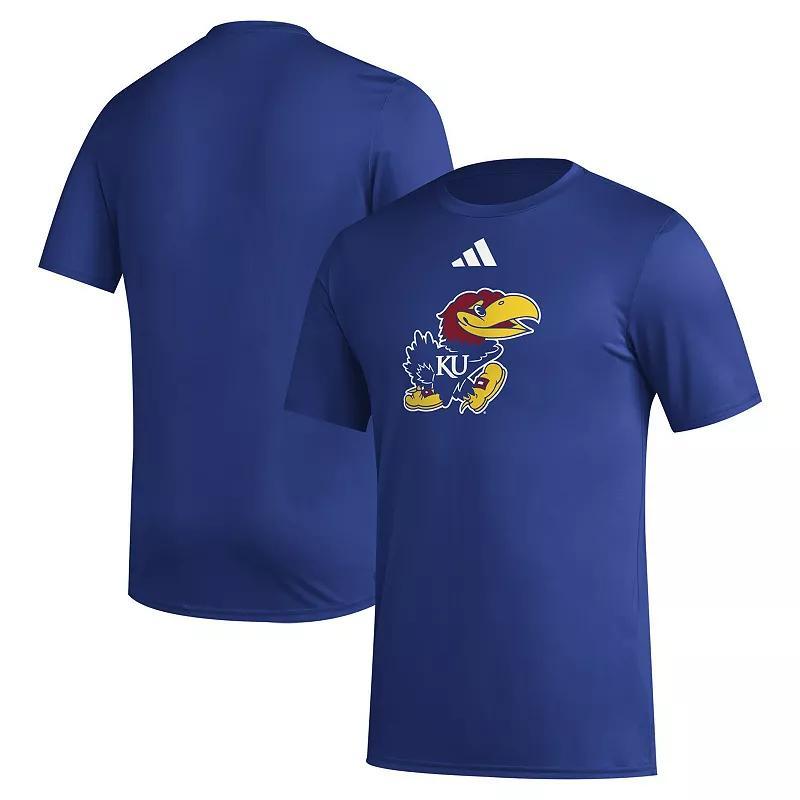 Mens adidas Royal Kansas Jayhawks Primary Locker Logo Pre-Game AEROREADY T-Shirt Product Image