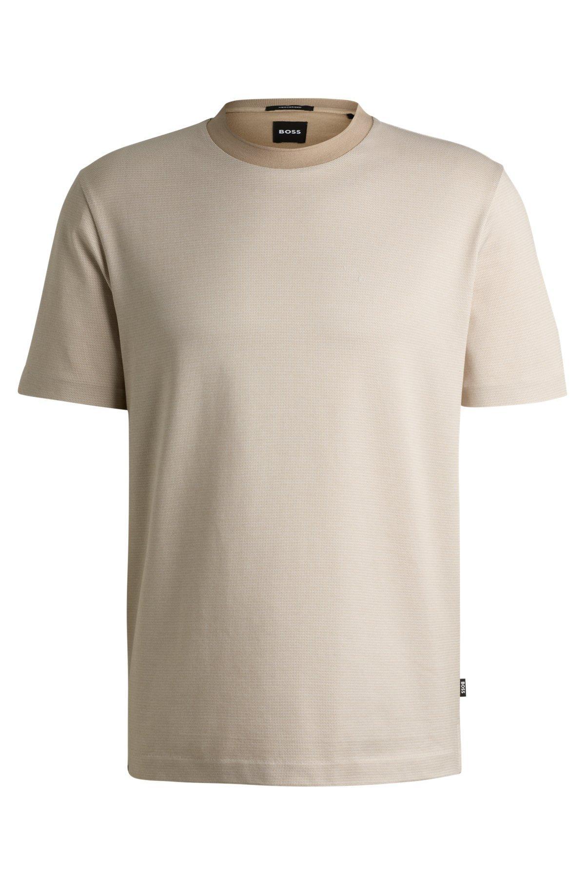 Mercerized-cotton T-shirt with contrast collar Product Image