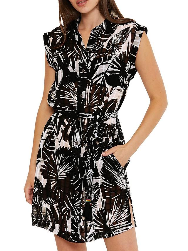 Womens Lennox Palm Mini Shirtdress Product Image