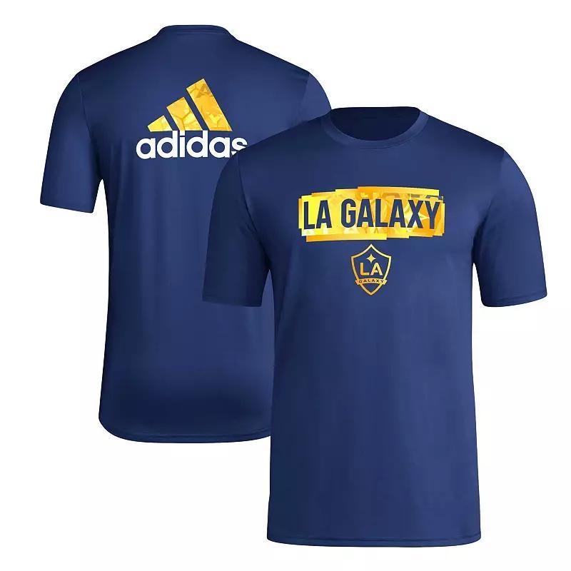 Mens adidas LA Galaxy Local Pop AEROREADY T-Shirt Blue Product Image