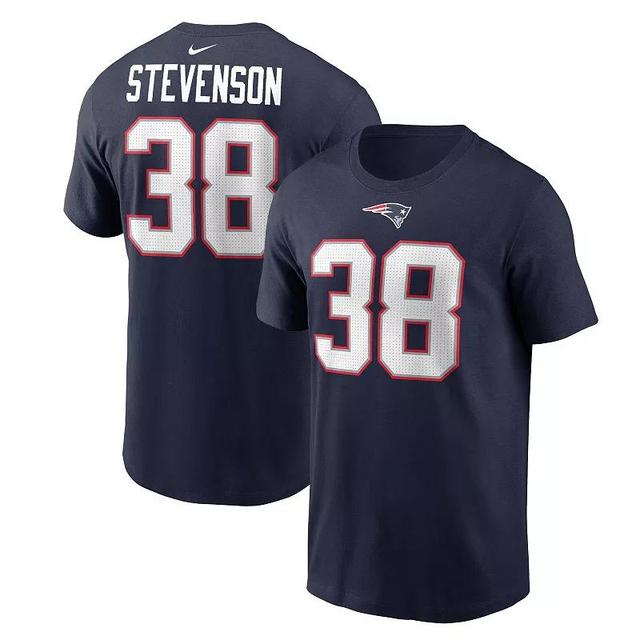 Mens Nike Rhamondre Stevenson New England Patriots Player Name & Number T-Shirt Blue Product Image