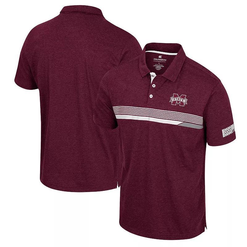 Mens Colosseum Maroon Mississippi State Bulldogs No Problemo Polo Product Image