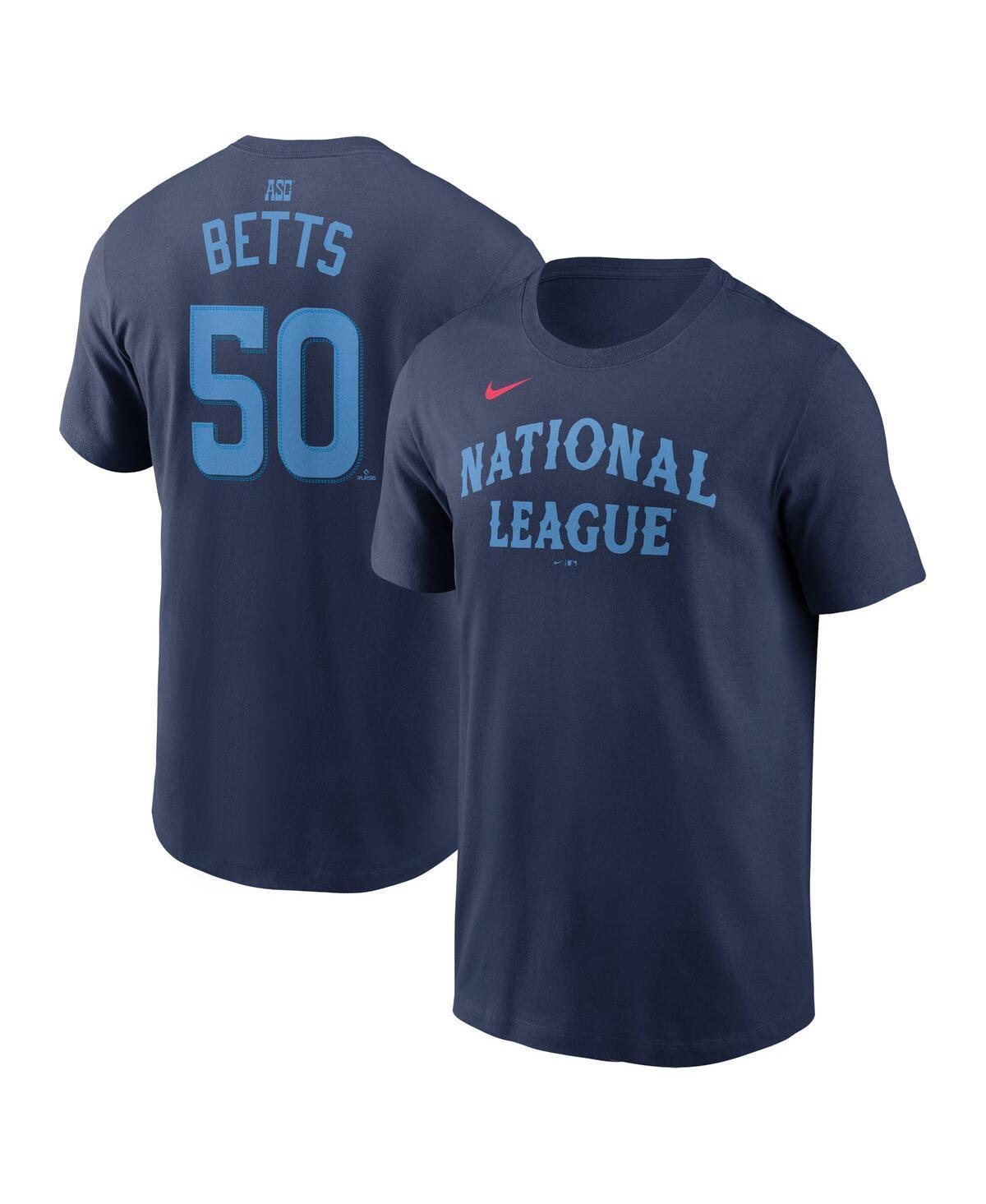 Nike Mens Mookie Betts Navy National League 2024 Mlb All-Star Game Name Number T-Shirt Product Image