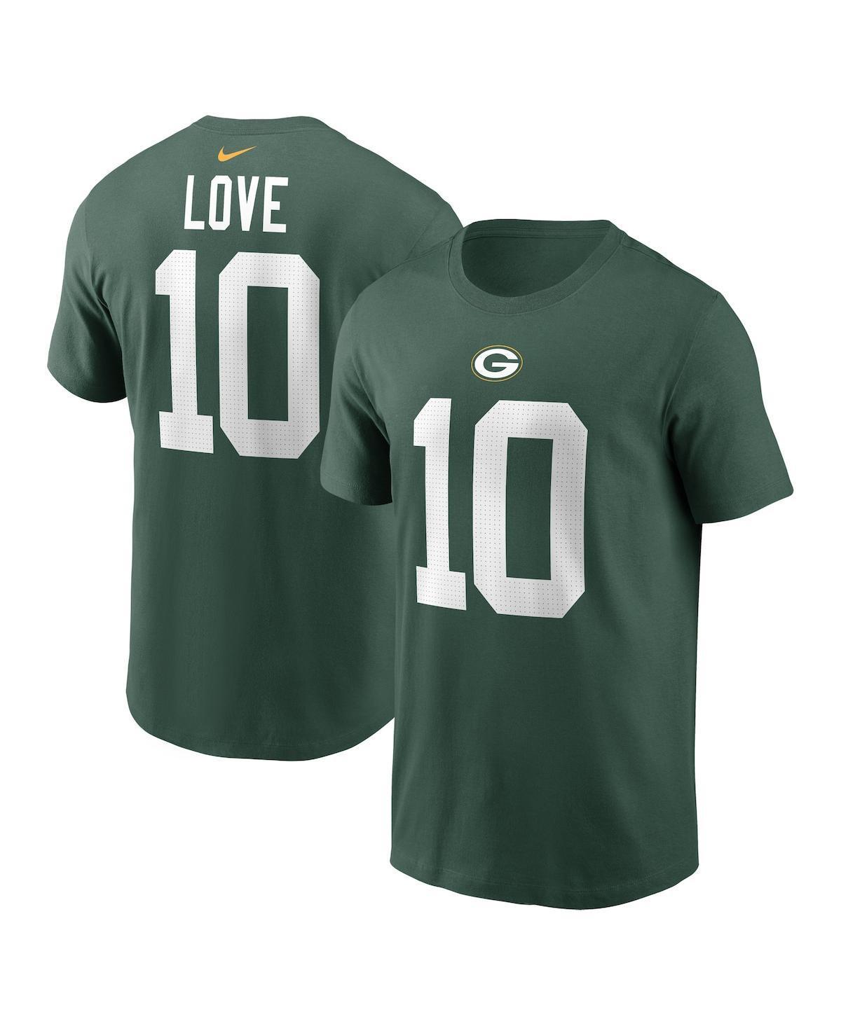 Mens Nike Jordan Love Green Green Bay Packers Player Name and Number T-shirt Product Image