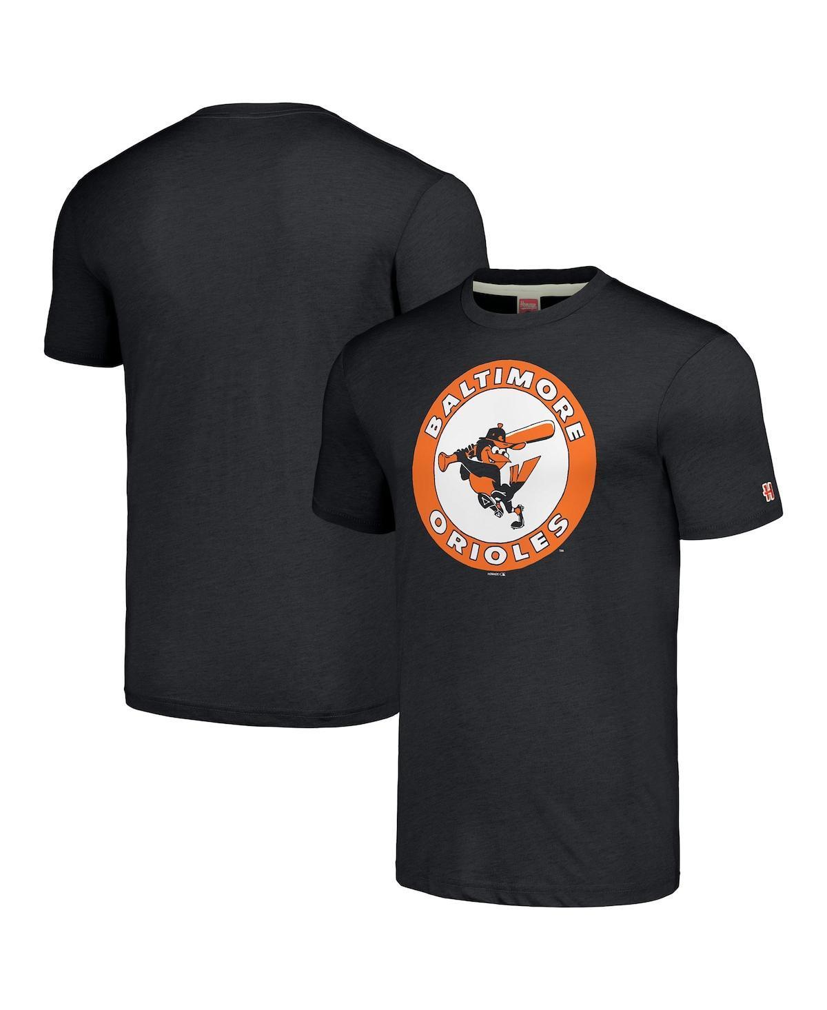 Mens Homage Charcoal Baltimore Orioles Cooperstown Collection Hand-Drawn Logo Tri-Blend T-Shirt product image