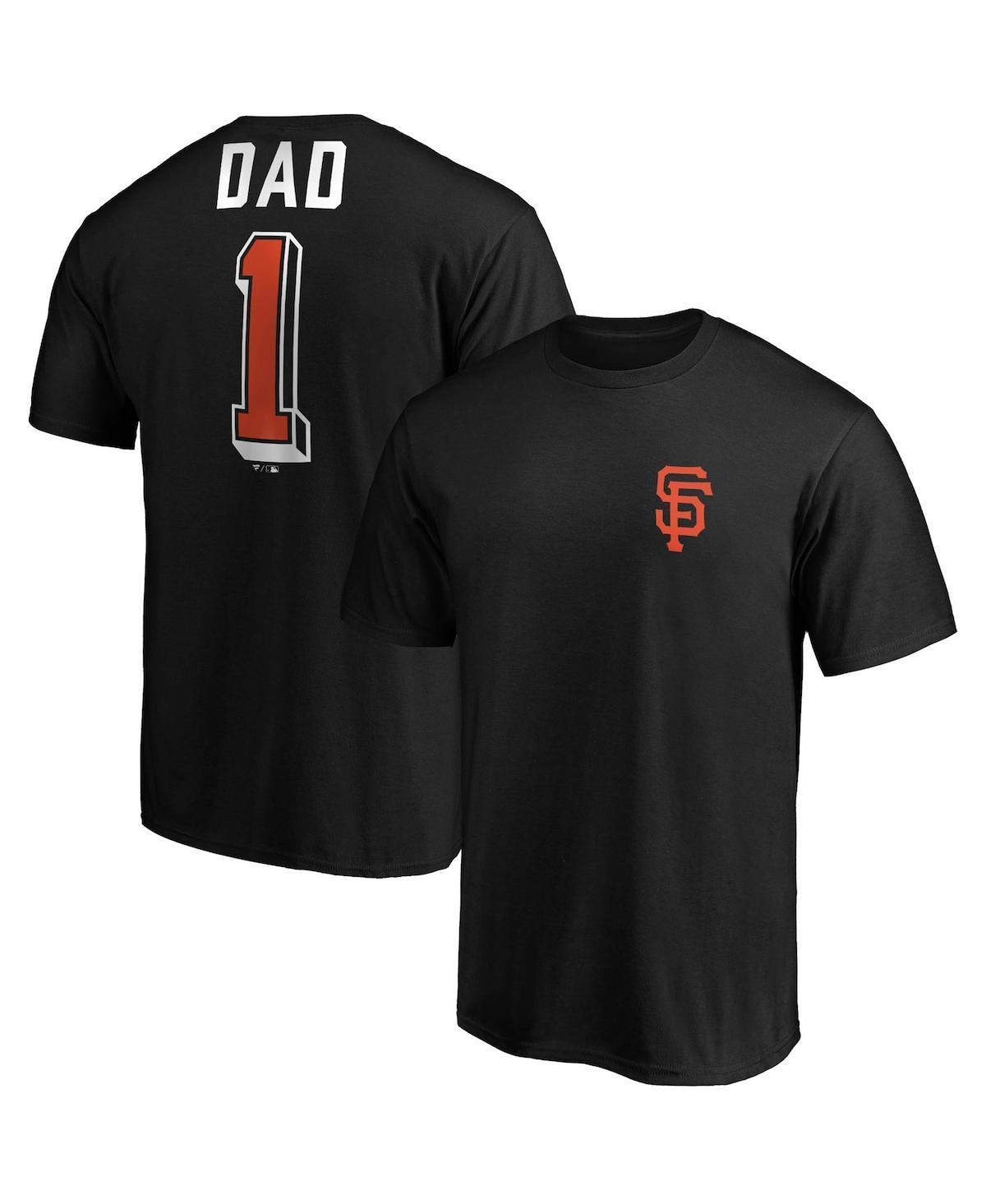 Mens Fanatics Black San Francisco Giants Number One Dad Team T-shirt Product Image