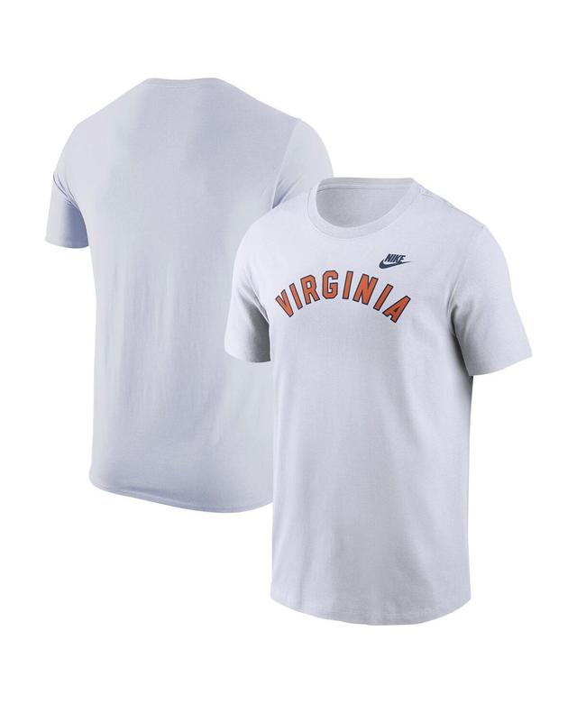 Nike Mens White Virginia Cavaliers Vintage Arch Block Wordmark Core T-Shirt Product Image