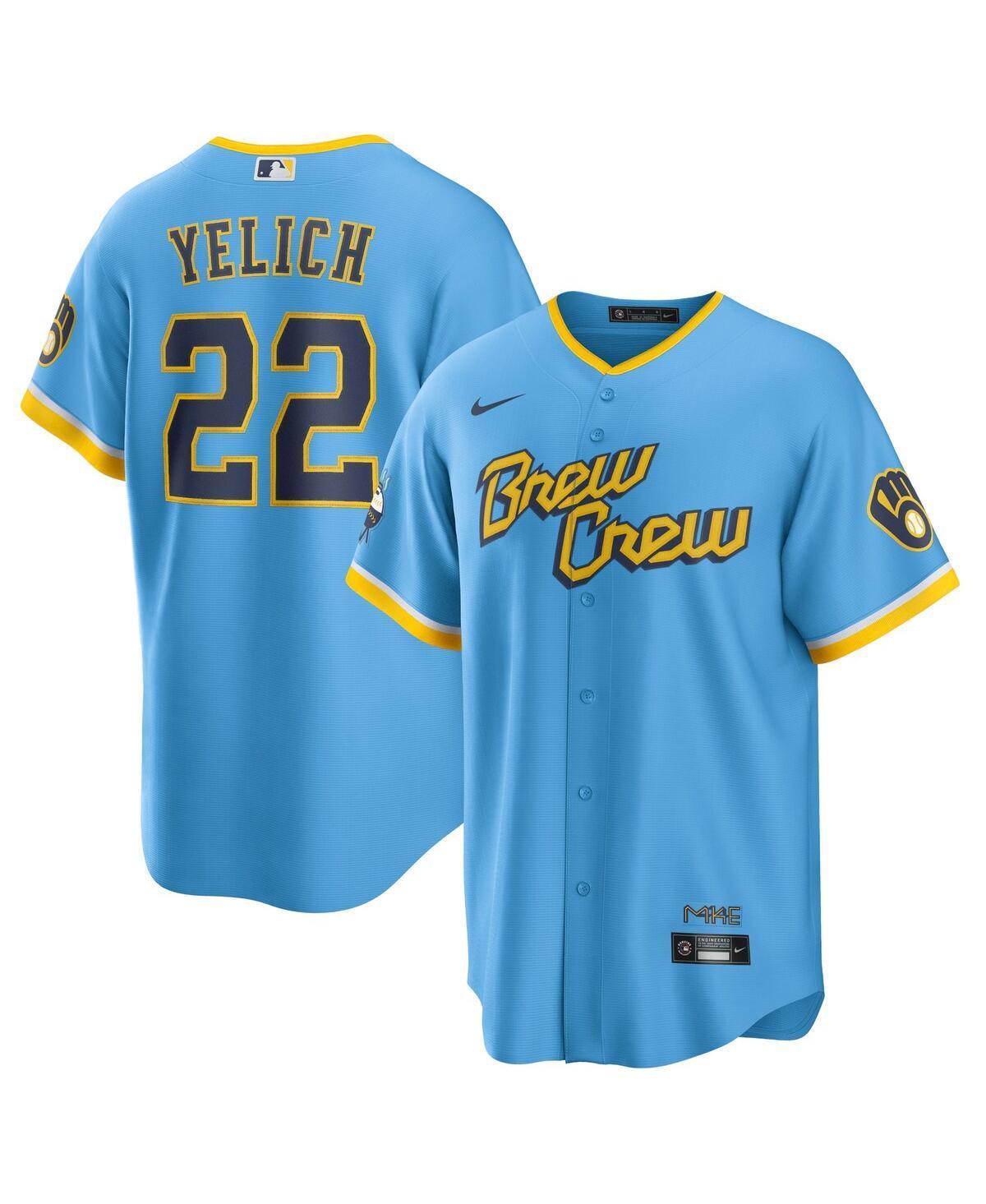 Mens Nike Christian Yelich Powder Blue Milwaukee Brewers City Connect Replica Player Jersey - Powder Blue Product Image