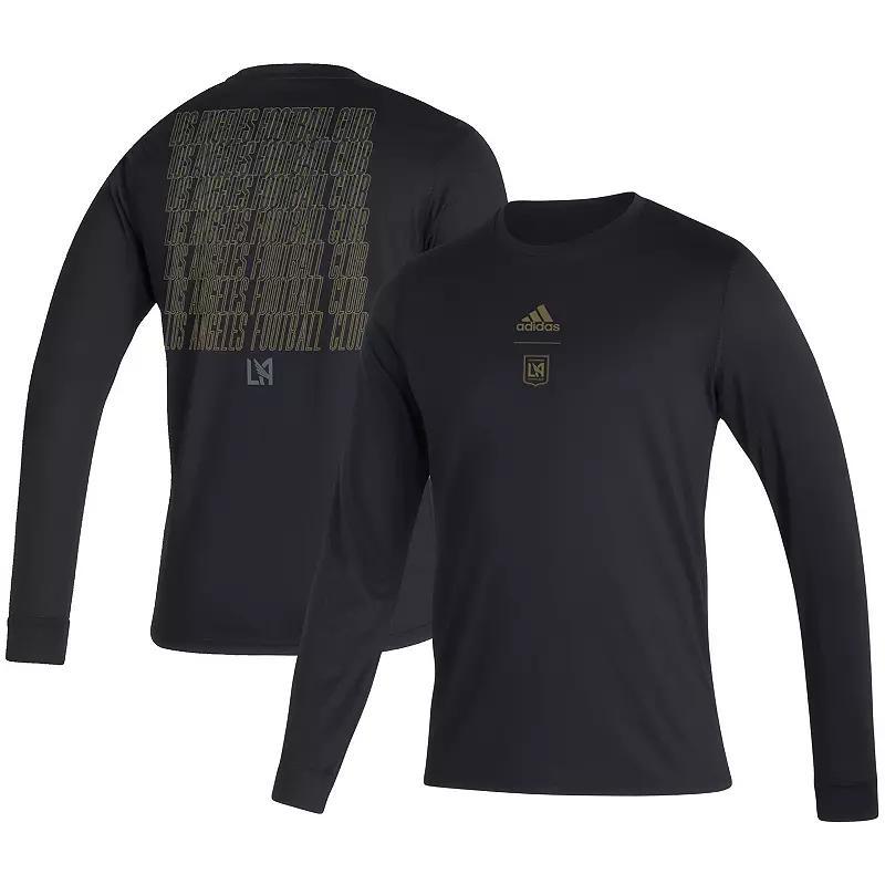 Mens adidas Black LAFC Club Long Sleeve T-Shirt Product Image