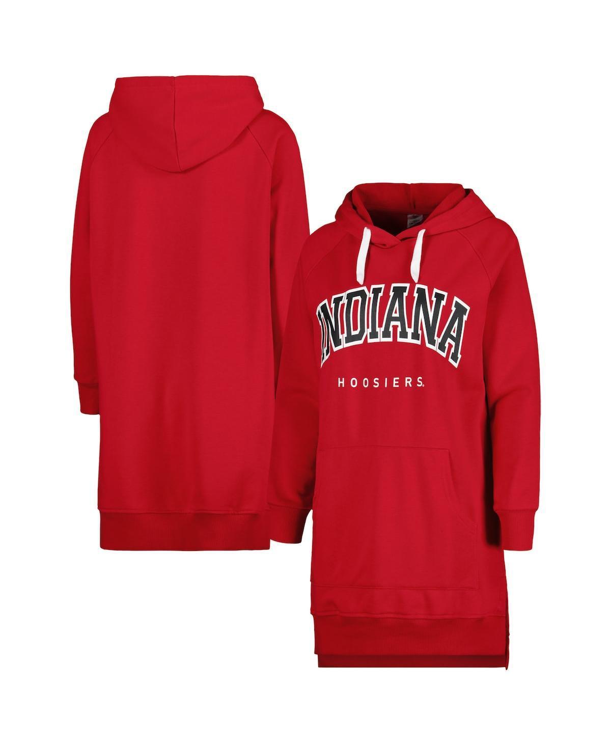 Womens Gameday Couture Crimson Indiana Hoosiers Take a Knee Raglan Hooded Sweatshirt Dress Product Image