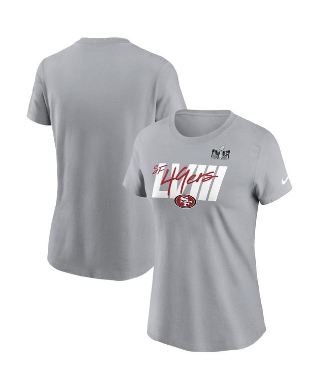 Womens Nike Gray San Francisco 49ers Super Bowl LVIII Specific Essential T-Shirt Product Image