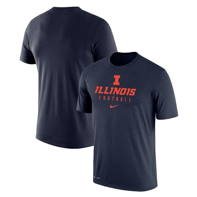 Mens Nike Illinois Fighting Illini Changeover Performance T-Shirt Blue Product Image