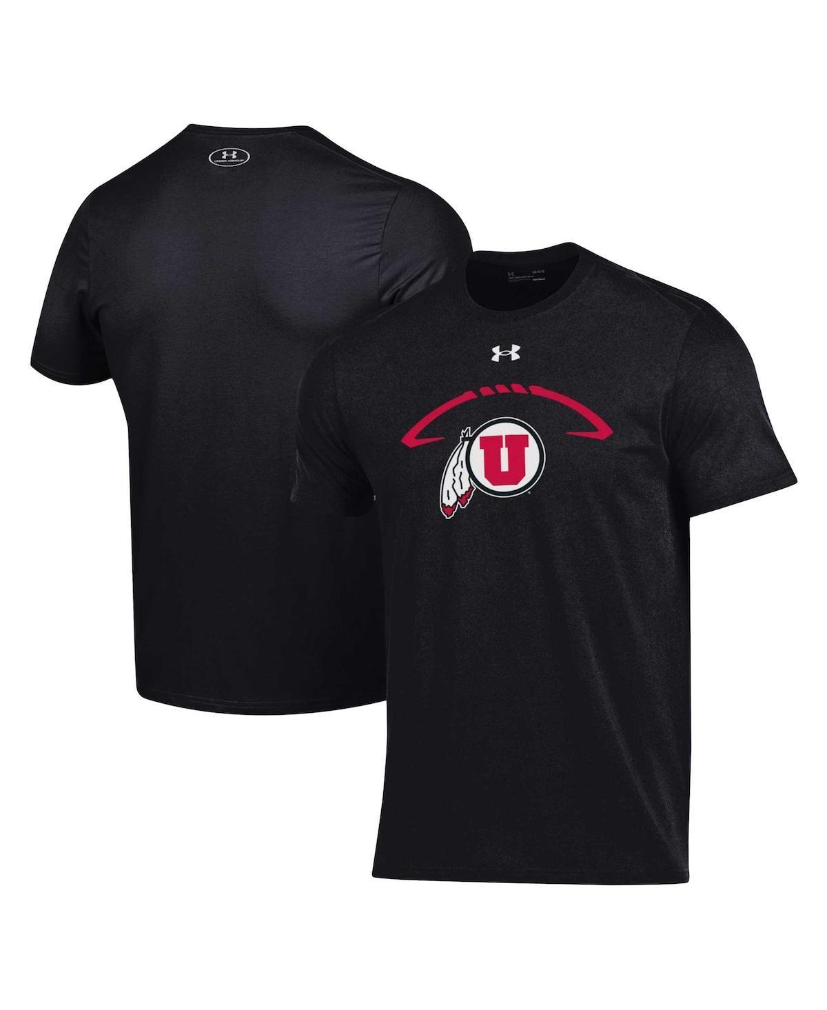 Mens Black Utah Utes Football Icon T-Shirt Product Image