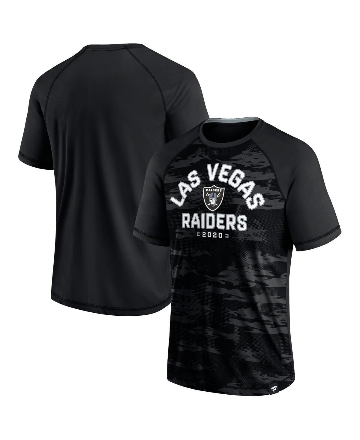 Mens Fanatics Black Las Vegas Raiders Hail Mary Raglan T-shirt Product Image