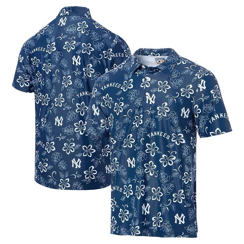 Mens Reyn Spooner New York Yankees Cooperstown Collection Performance Polo Blue Product Image