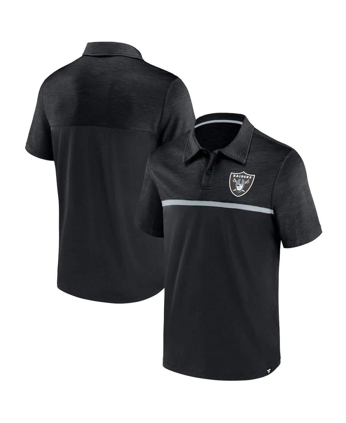 Mens Fanatics Black Las Vegas Raiders Primary Polo Shirt Product Image