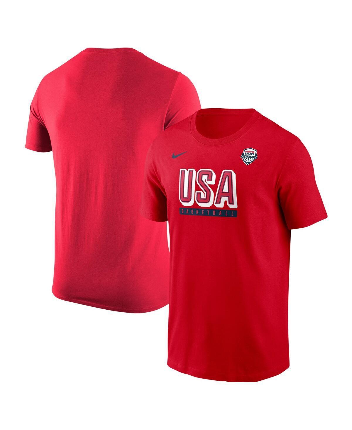 Nike Mens Red Usa Basketball Core T-Shirt Product Image