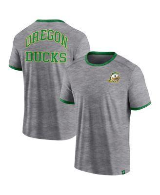 Mens Fanatics Heather Gray Oregon Ducks Classic Stack Ringer T-shirt Product Image