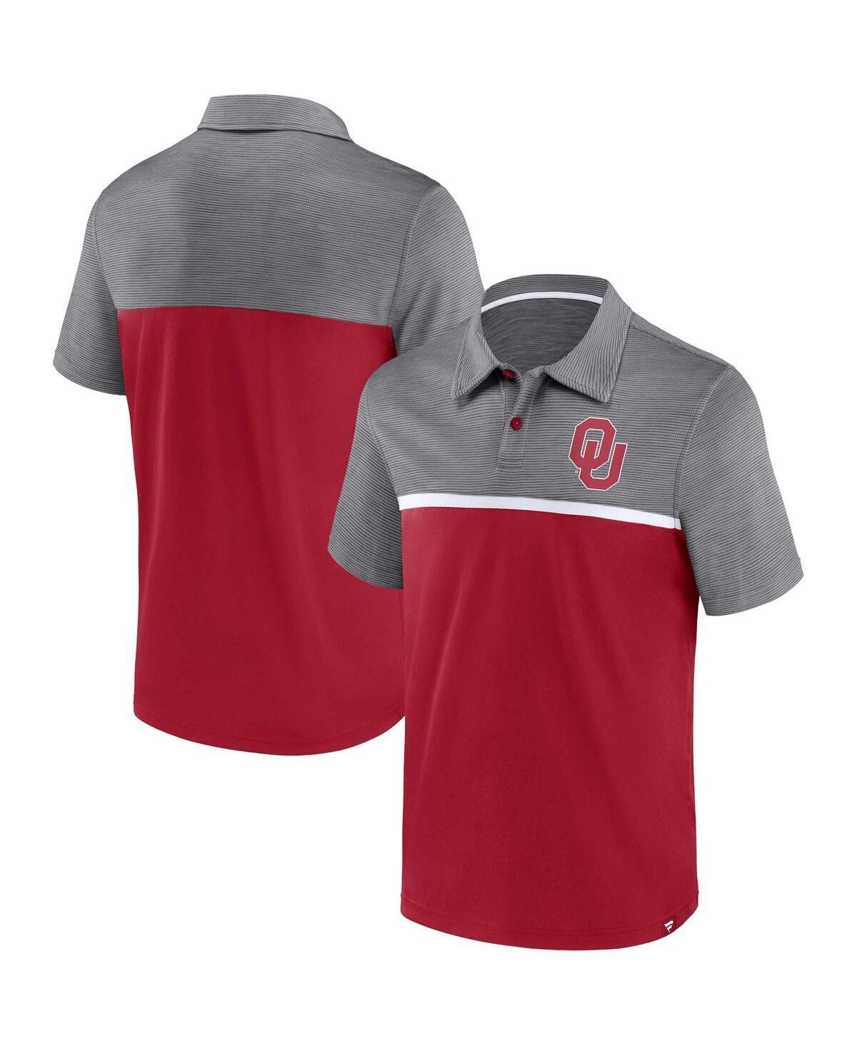 Mens Fanatics Branded Crimson/Gray Oklahoma Sooners Polo Product Image